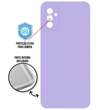 Capa para Samsung Galaxy M52 5G - Case Silicone Cover Protector Lilás